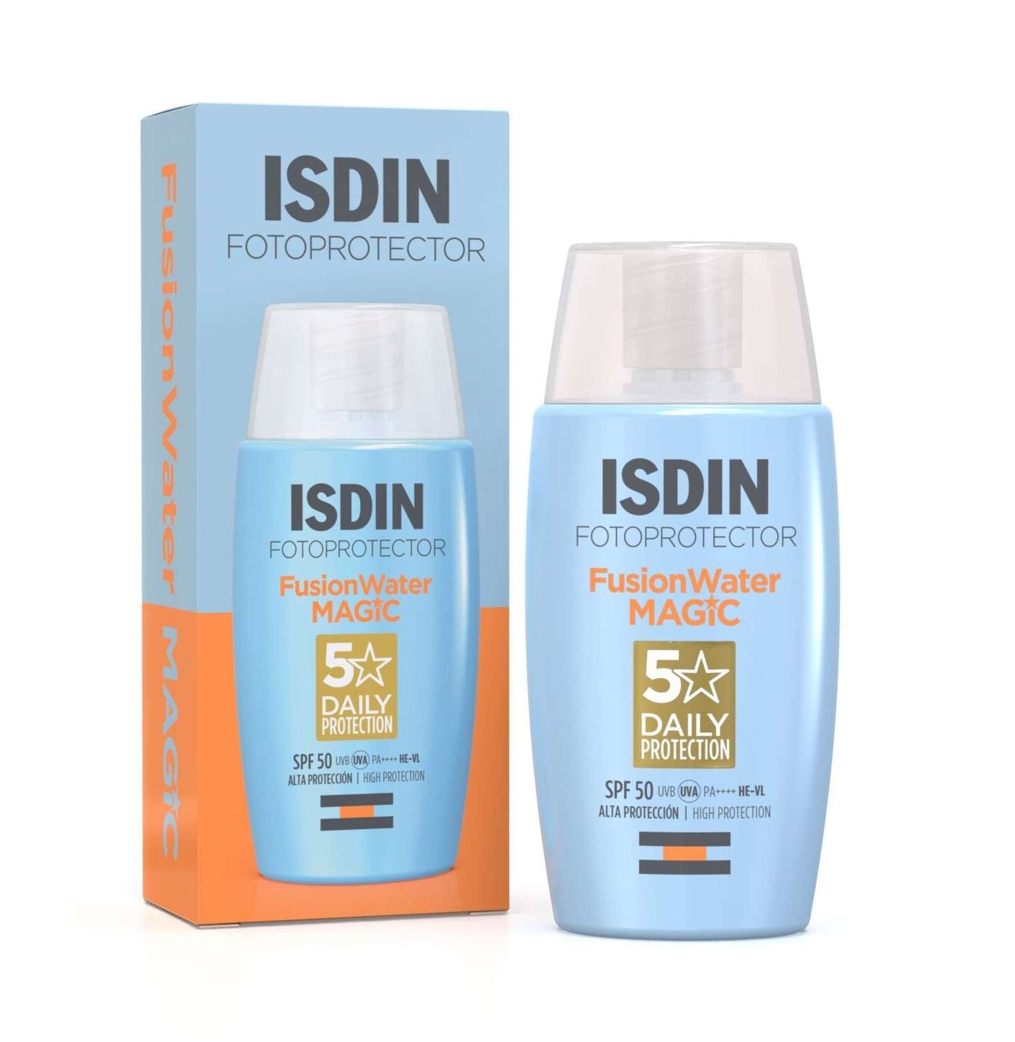 ISDIN Fotoprotector Fusion Water Magic SPF50 50ML- Protetor solar facial ultraligeiro