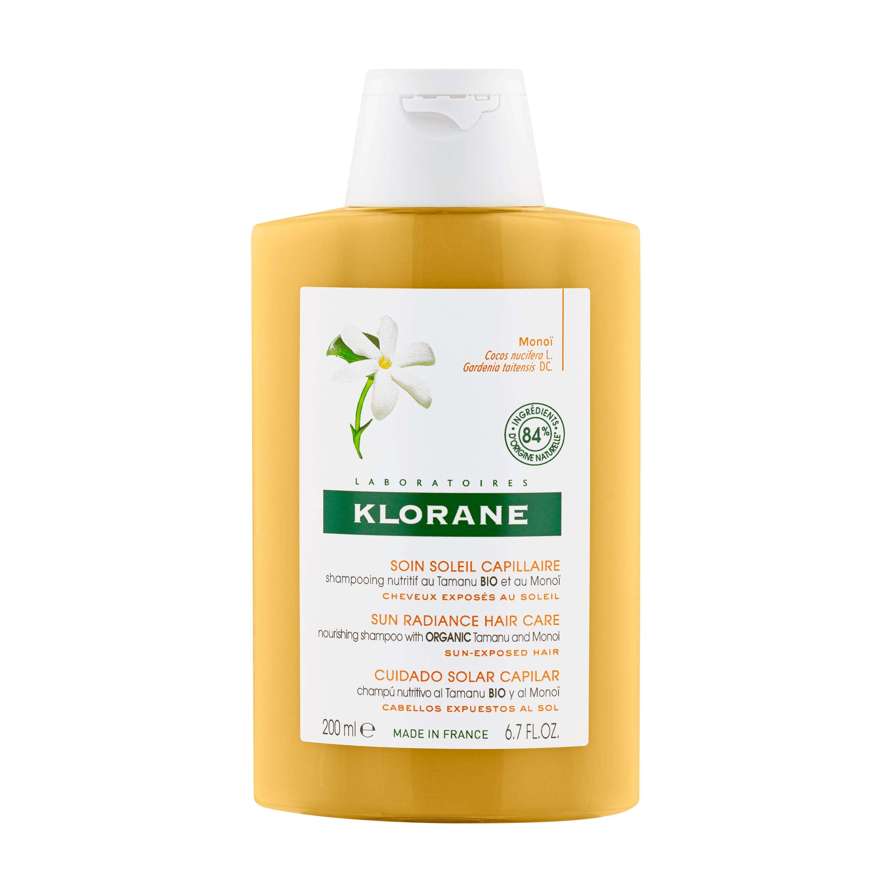 Klorane Tamanu BIO e Monoï Champô Nutritivo cabelo exposto ao sol 200 ml