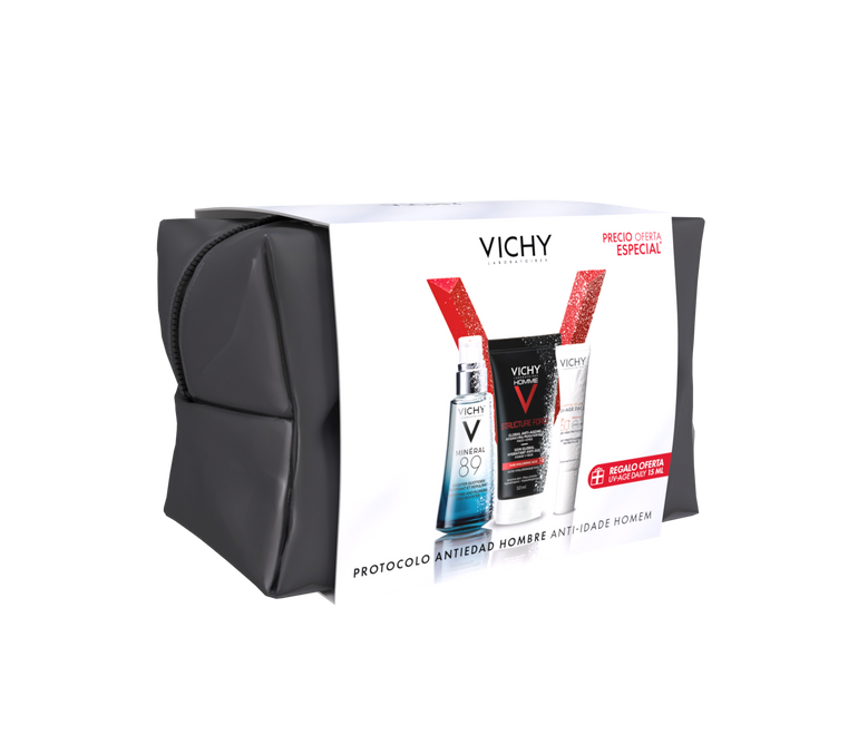 Vichy Homme Structure Force 50 ml + Sérum Mineral 89 Concentrado 50 ml + Oferta Fluído Solar FPS50+