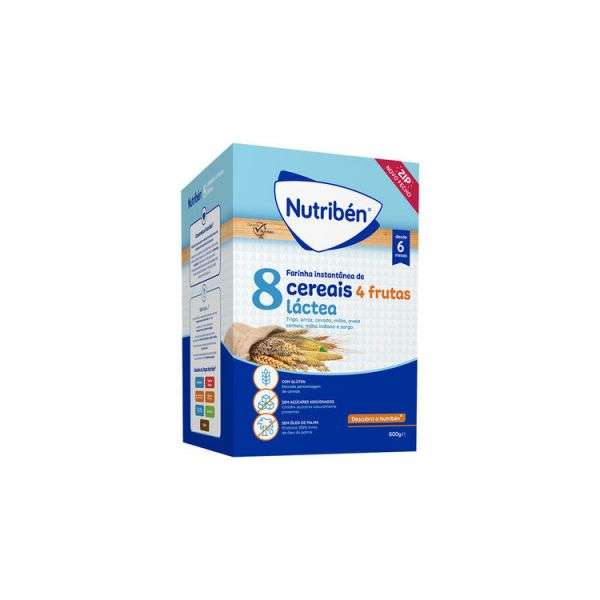 Nutribén Farinhas 8 Cereais 4 Frutos Láctea 2x300g