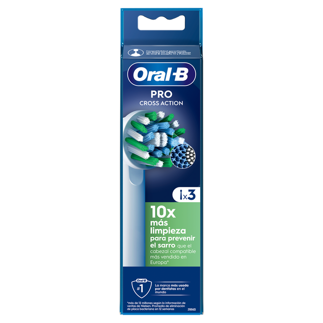 Oral-B Cross Action Recarga Escova Elétrica 3x Unidades