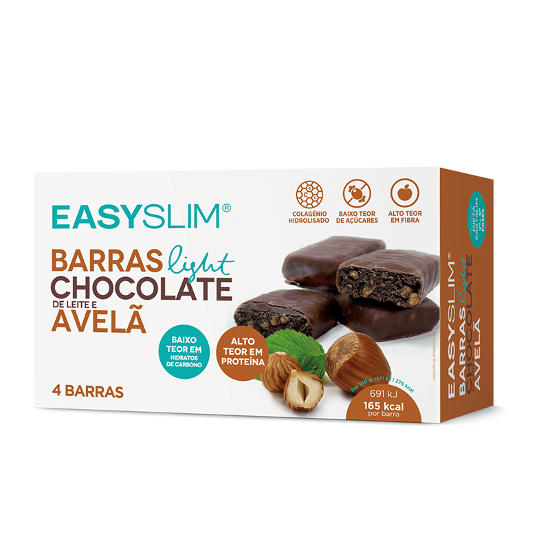 EasySlim Barras Chocolate e Avelã 4x44g