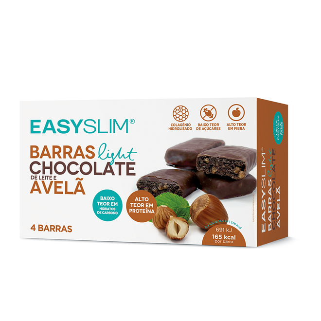 EasySlim Barras Chocolate e Avelã 4x44g