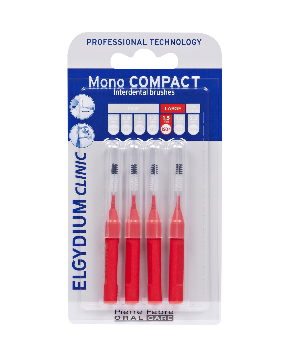 Elgydium Clinic Escovilhões Mono Compact Vermelho 1,5mm x4