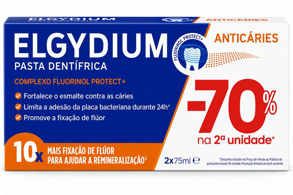 Elgydium Duo Pasta Dentífrica Prevenção Caries -70% 2ªUnidade