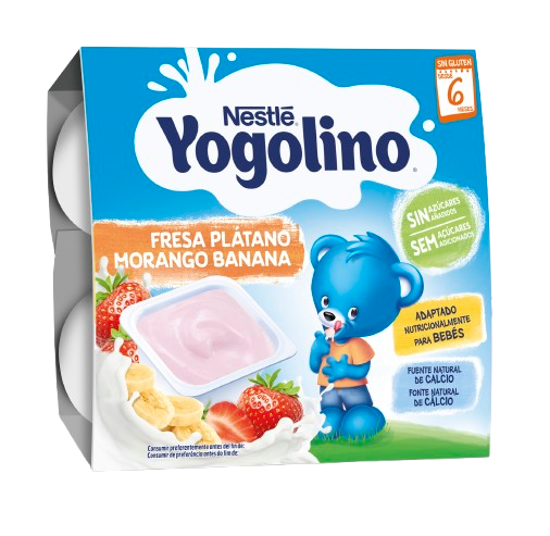 Nestlé Yogolino Morango Banana 6M+ 100g x4