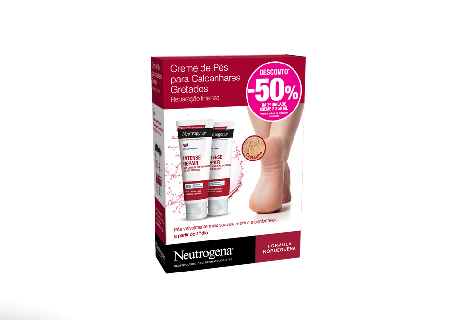 Neutrogena Pés Creme Calcanhar Gretado 50ml x2 com desconto de 50% na 2ª unidade