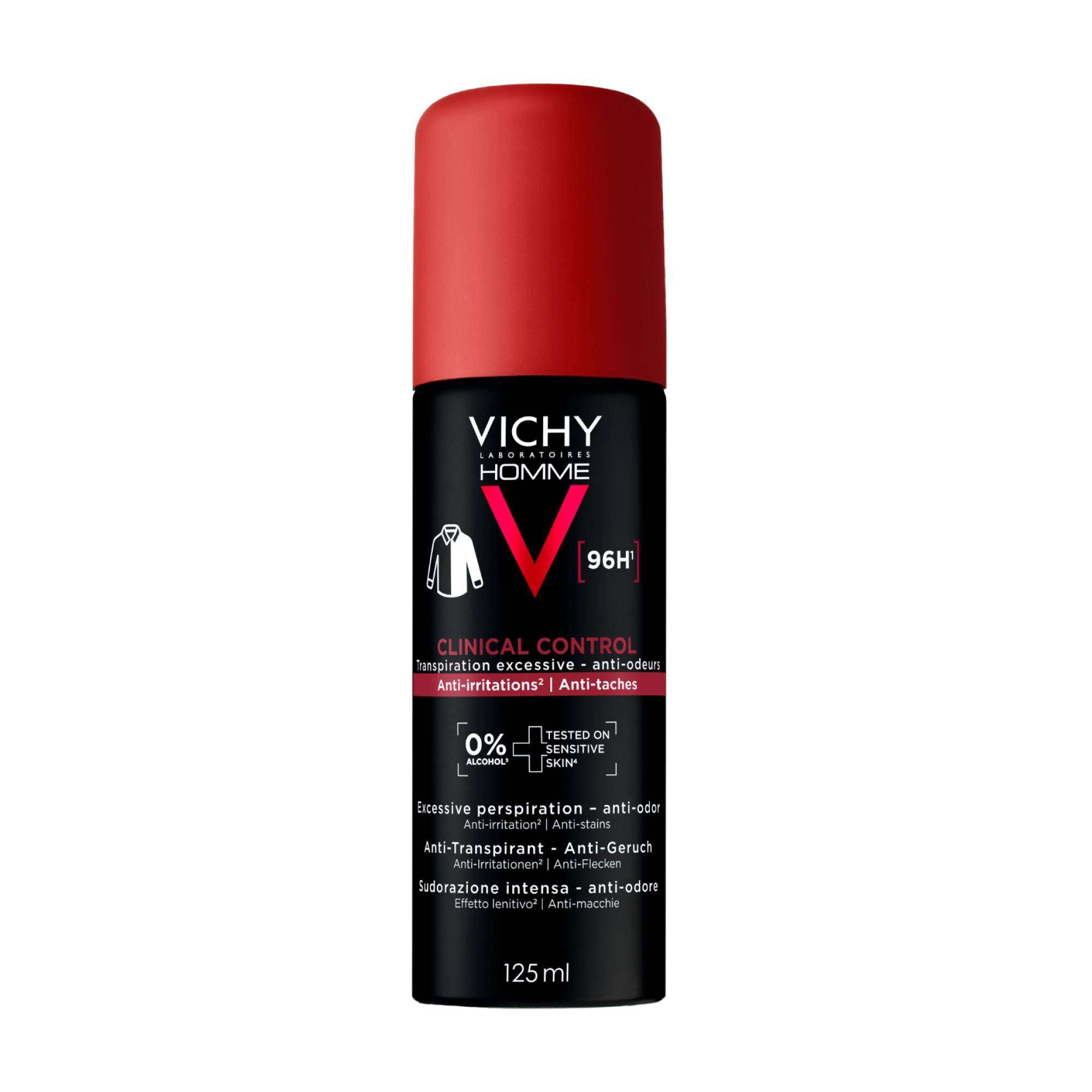 Vichy Homme Deo Clinic Control Aerossol Desodorizante Antitranspirante 125ml