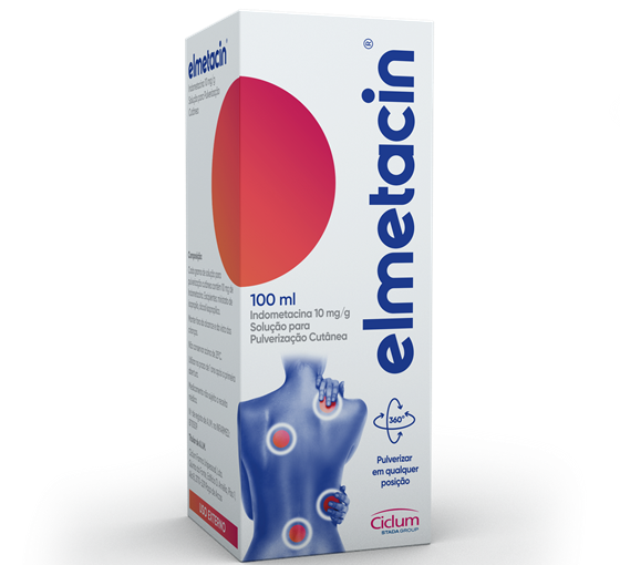 Elmetacin 10mg/g Solução para Pulverização Cutânea