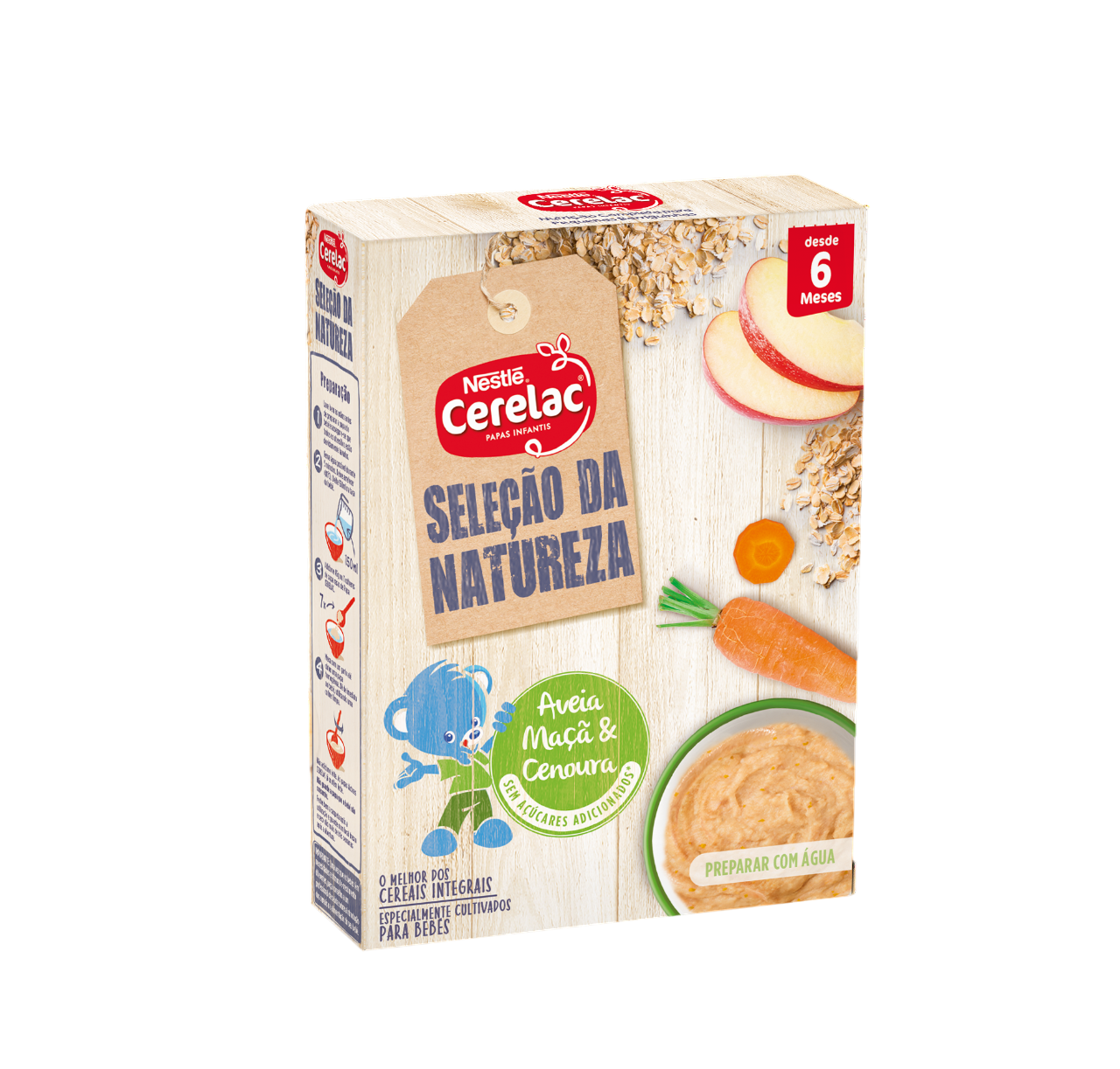 Cerelac Cereais Integrais Aveia Maçã Cenoura 6M 240g