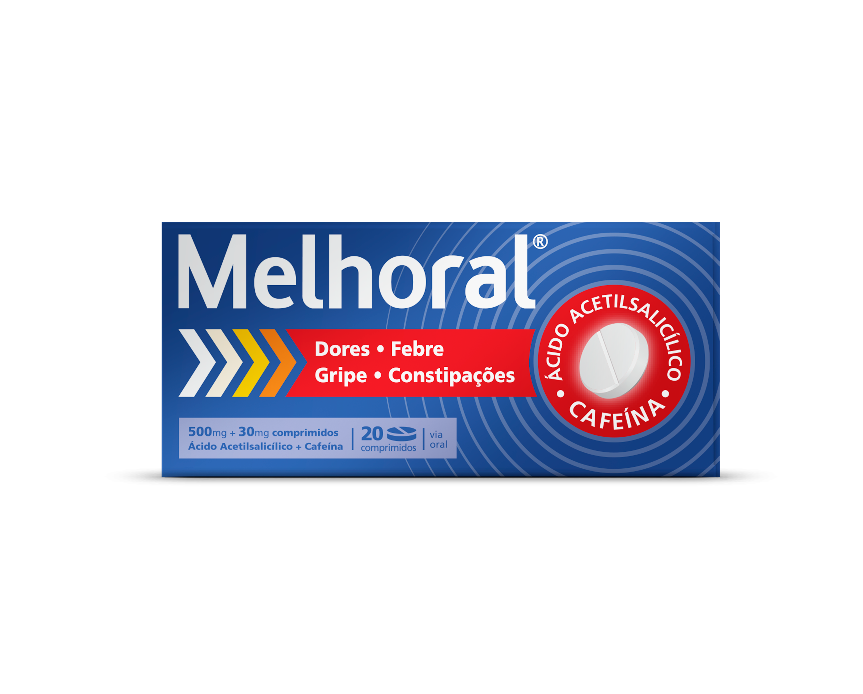 Melhoral 500mg+30mg 20 comprimidos