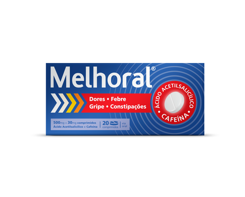 Melhoral 500mg+30mg 20 comprimidos