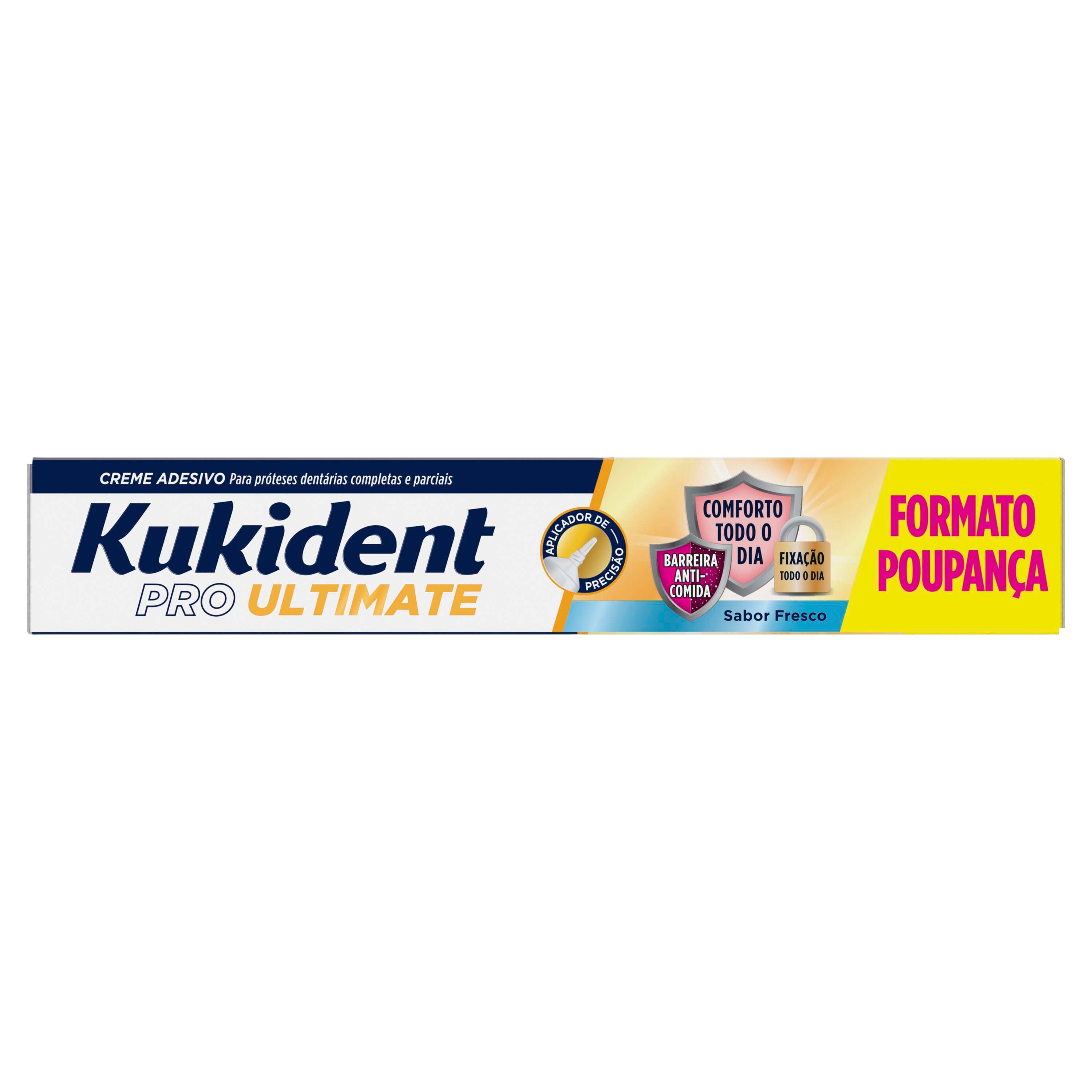 Kukident Pro Ultimate Creme Adesivo Próteses Sabor Fresco 57G