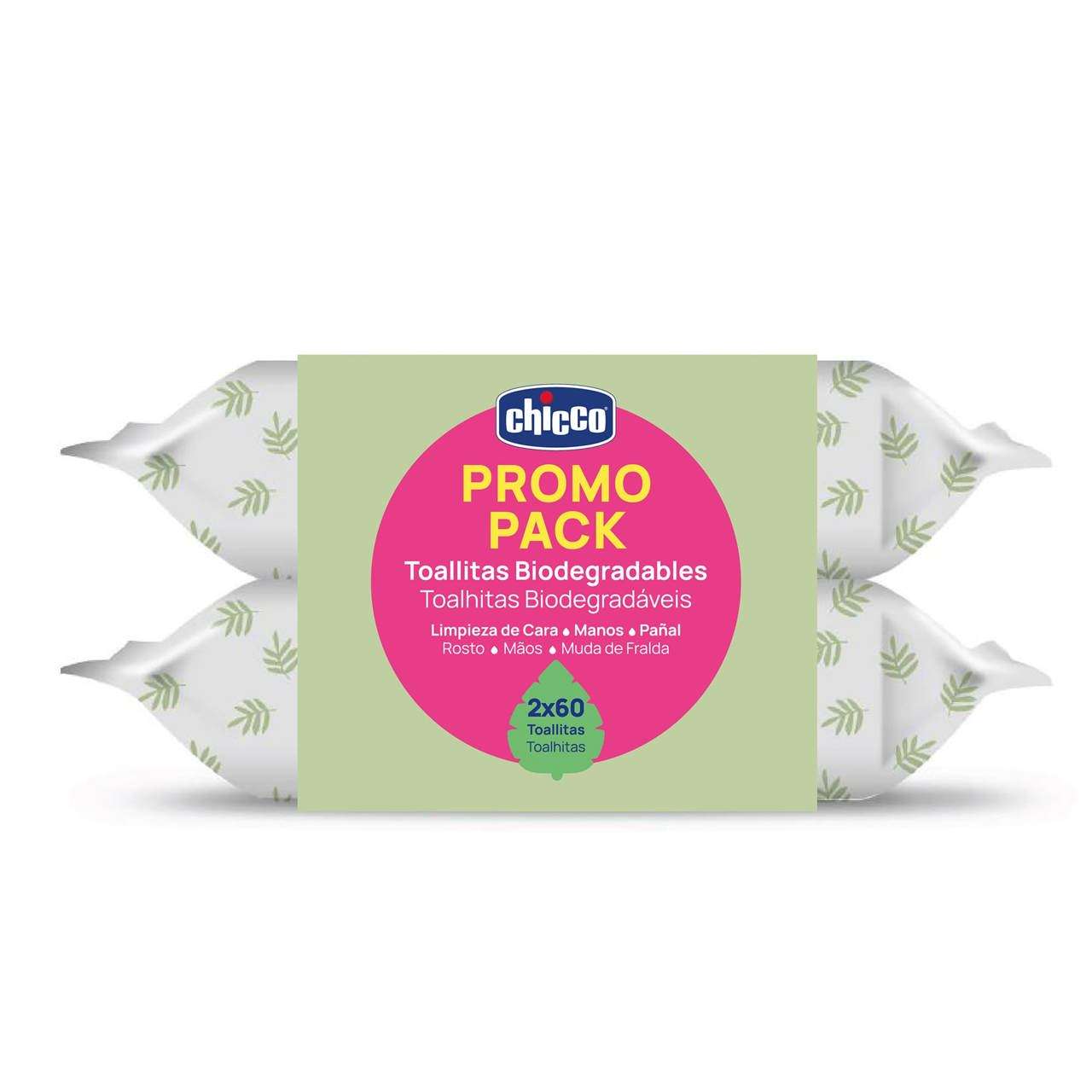 Chicco Toalhetes Biodegradaveis Pack 60x2