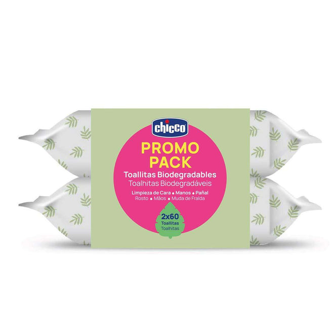 Chicco Toalhetes Biodegradaveis Pack 60x2