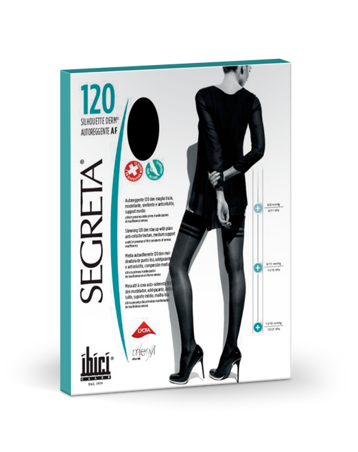 IBICI Meias Stay Up Silhouette Derm 120 PRETO T2