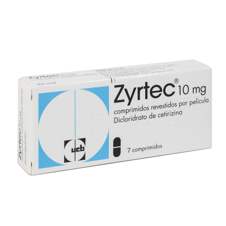 Zyrtec 10mg X7 Comprimidos Revestidos Cetirizina