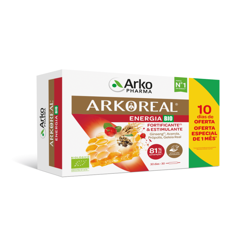 Arkoreal Geleia Real + Ginseng 20 amp. + Oferta 10 dias 