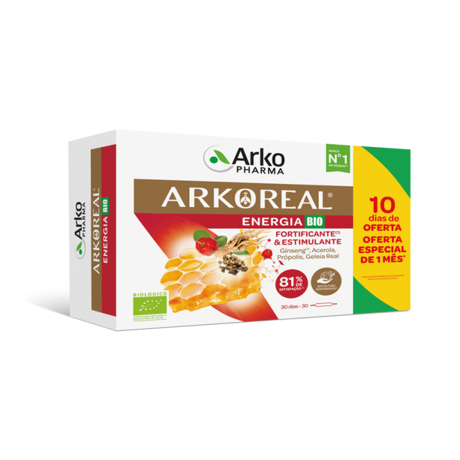 Arkoreal Geleia Real + Ginseng 20 amp. + Oferta 10 dias