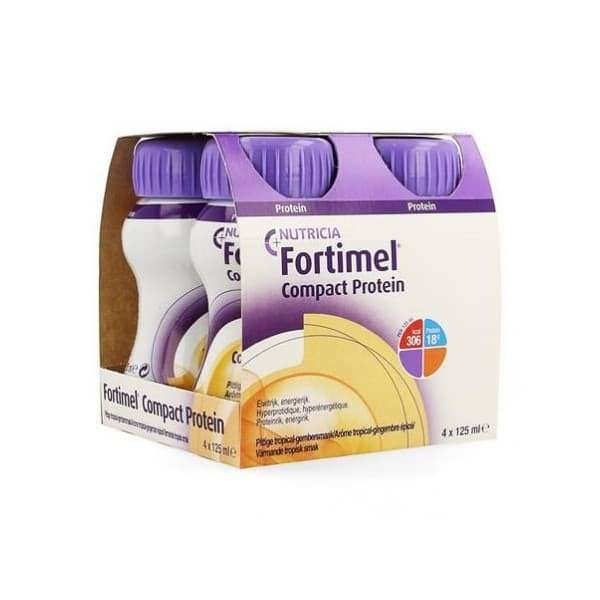 Fortimel Compact Protein Gengibre Tropical 125ml x4