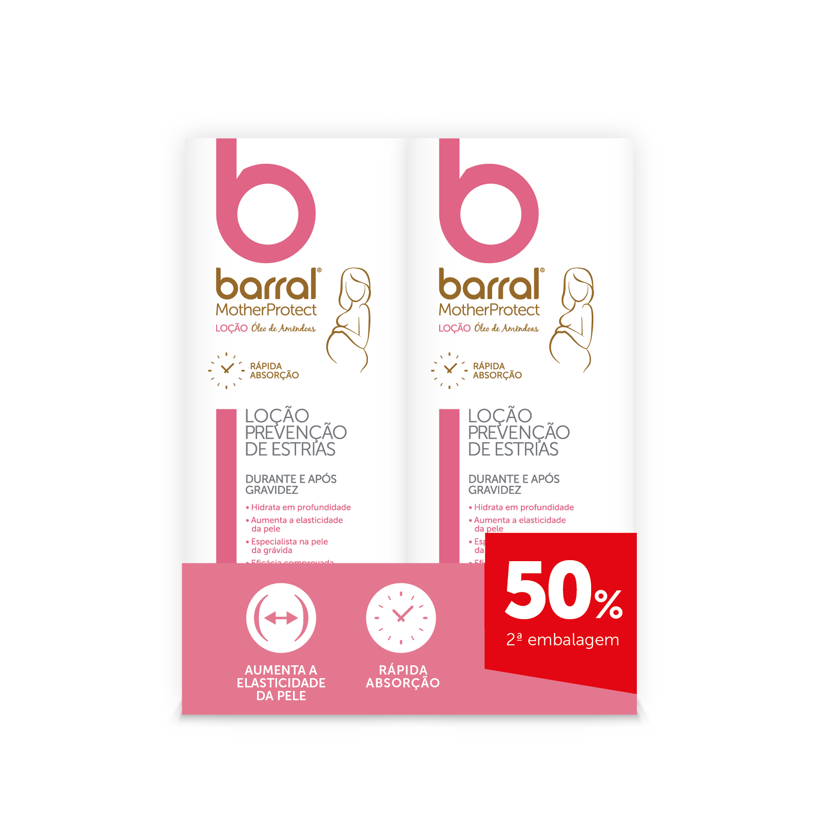 Barral Motherprotect Loção Óleo Amêndoas Doces 2X200mL -50% 2 Unid