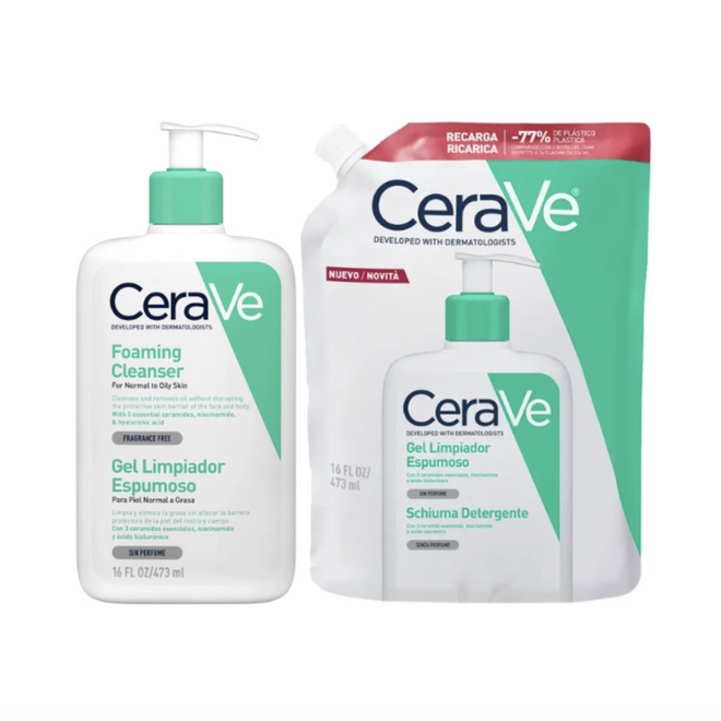 Cerave Gel Espuma Limpeza - 473Ml + Recarga 473ml