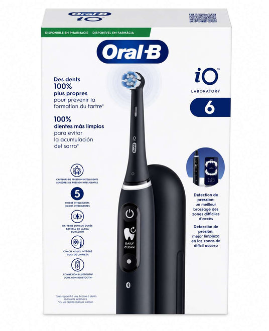 Oral-B iO 6 Escova Dentes Elétrica Preta + Recarga