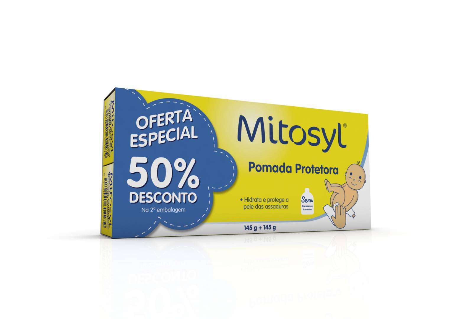 Mitosyl Pomada Protetora 2x145g com desconto de 50% na 2ª embalagem
