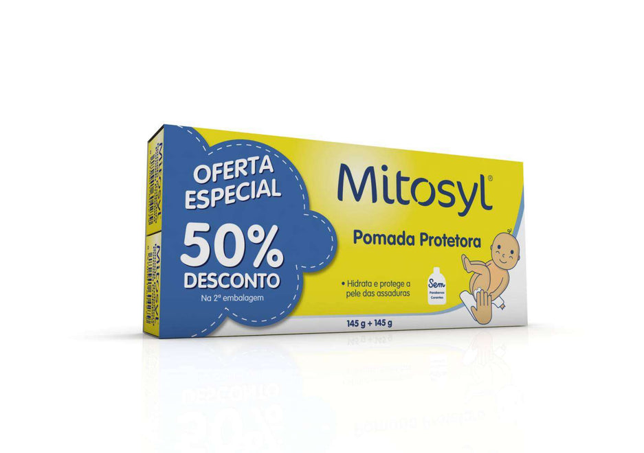 Mitosyl Pomada Protetora 2x145g com desconto de 50% na 2ª embalagem