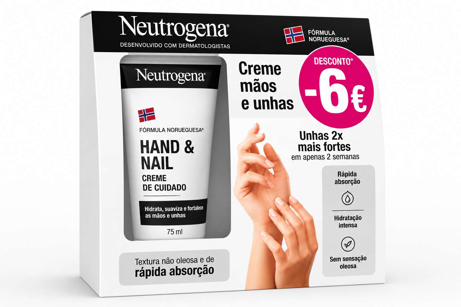 Neutrogena Mãos e Unhas Creme – 75ml x2 | Desconto de 6€