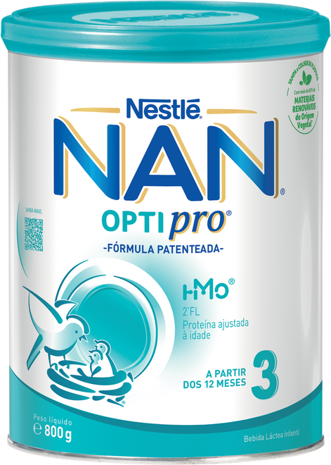 NAN Optipro 3 Leite em Pó Crescimento 800g 12M+