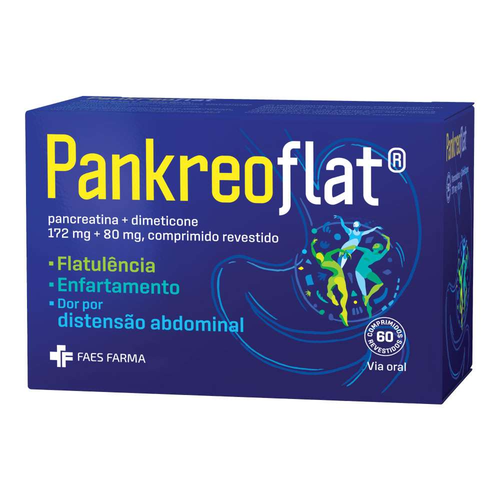 Pankreoflat, 172/80mg X60 Comprimidos Revestidos