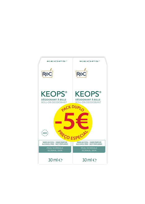 Roc Keops Duo Desodorizante Roll On 2x30ml