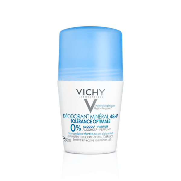 Vichy Desodorizante Roll-On Mineral 48h Tolerância Ótima 50ml