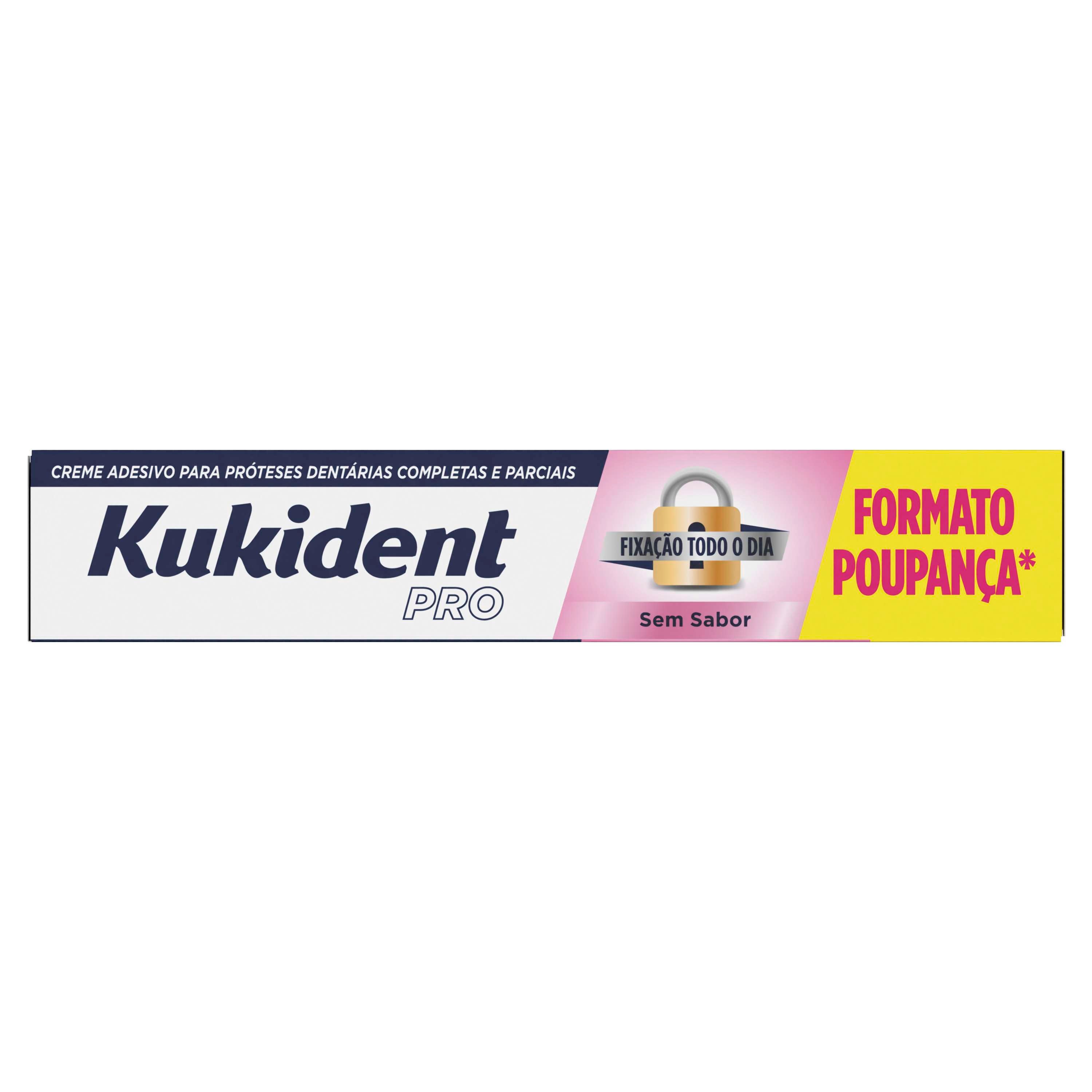 Kukident Pro Fixação Todo Dia Creme Adesivo s/Sabor - 70g