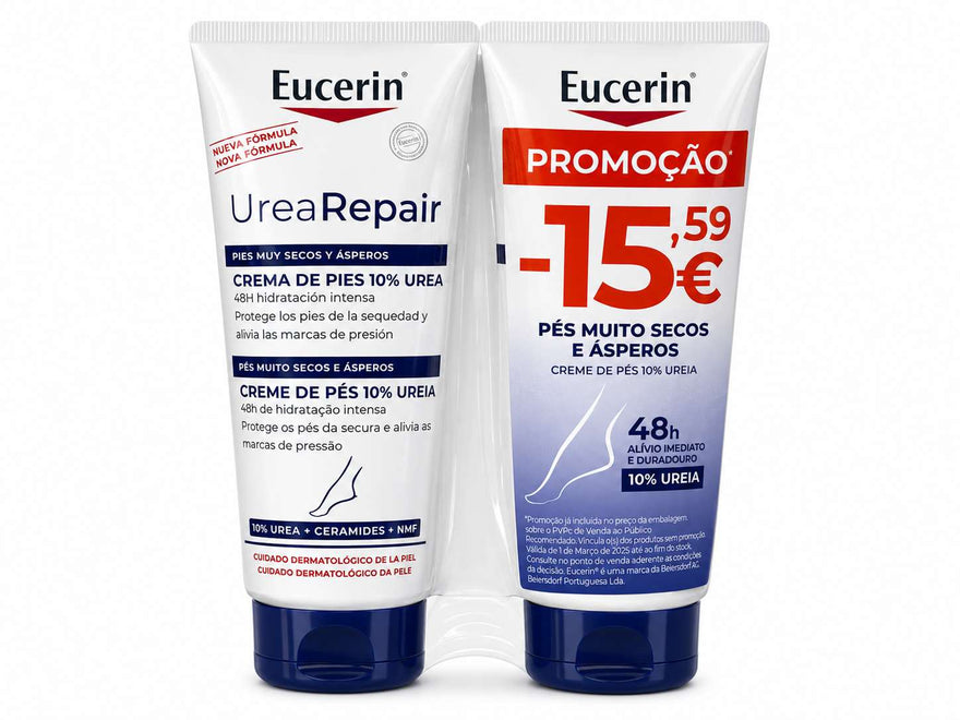 Eucerin UreaRepair Creme de Pés 10% - 100mL x2 Preço Especial