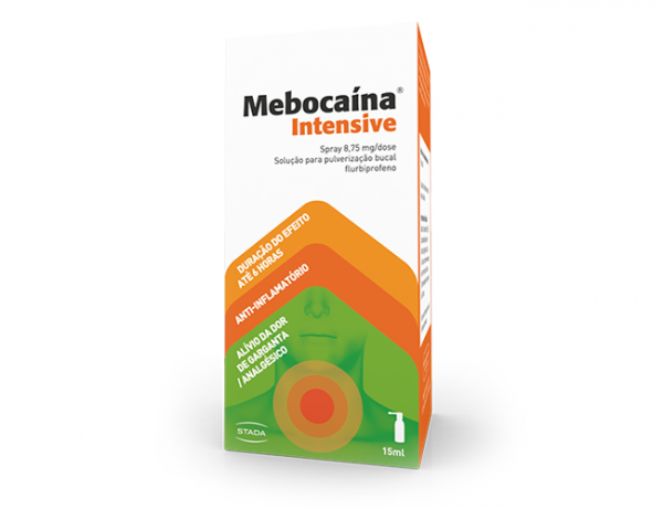 Mebocaína Intensive Spray , 16.2 mg/ml Frasco nebulizador 15 ml Sol pulv bucal