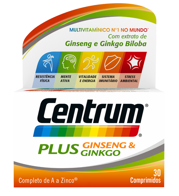Centrum Plus Ginseng Ginkgo Comprimidos x30