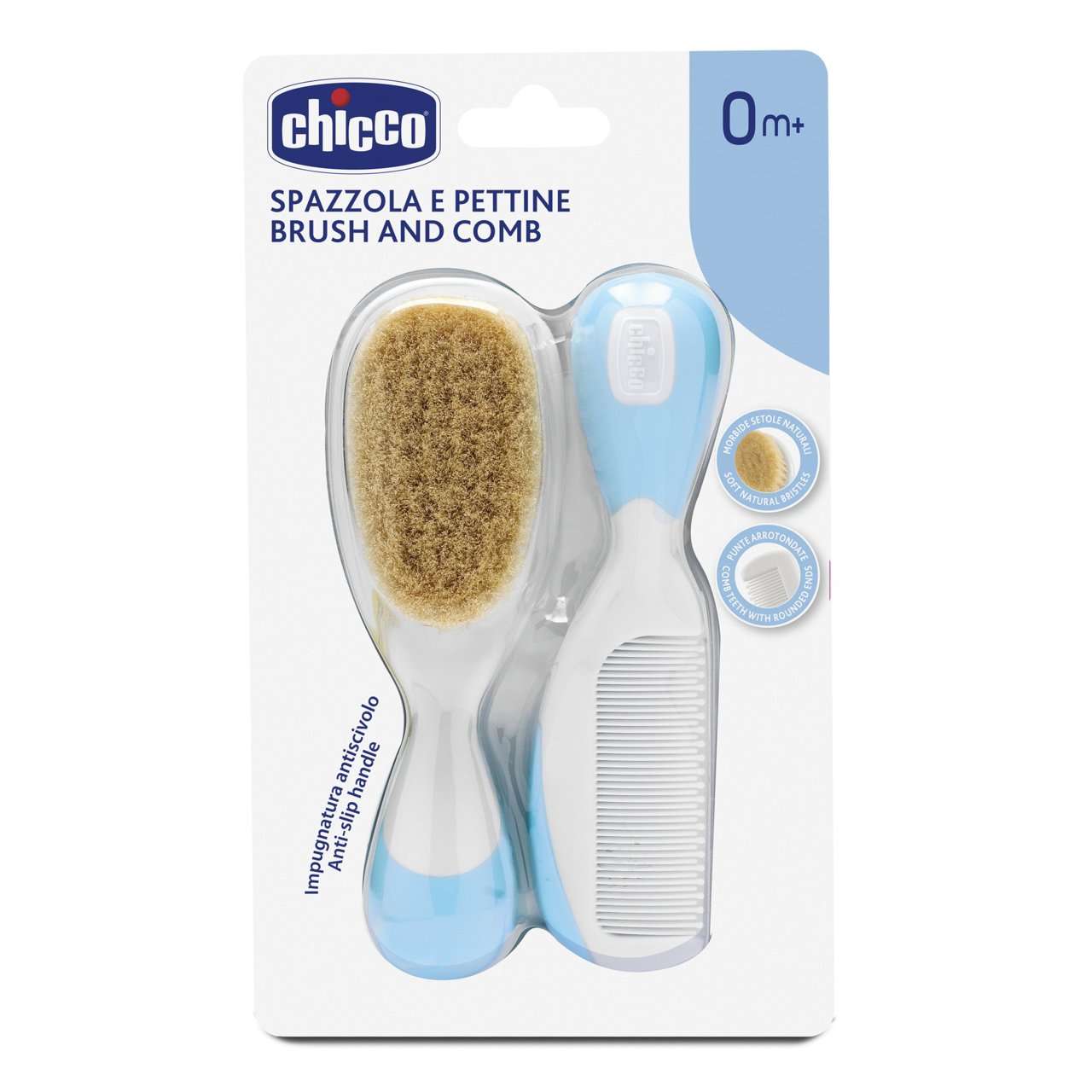 Chicco Kit Escova e Pente Cerda Azul
