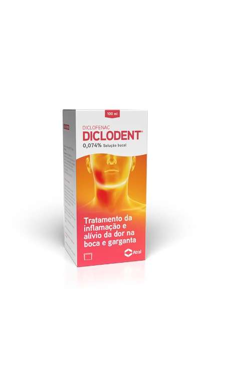 Diclodent 0,074 % Solução Bucal, 0,74mg/mL X 100mL
