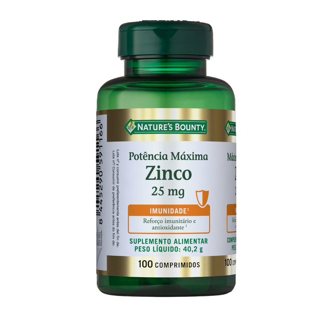 Nature's Bounty Zinco Máxima Potência 100 Comprimidos