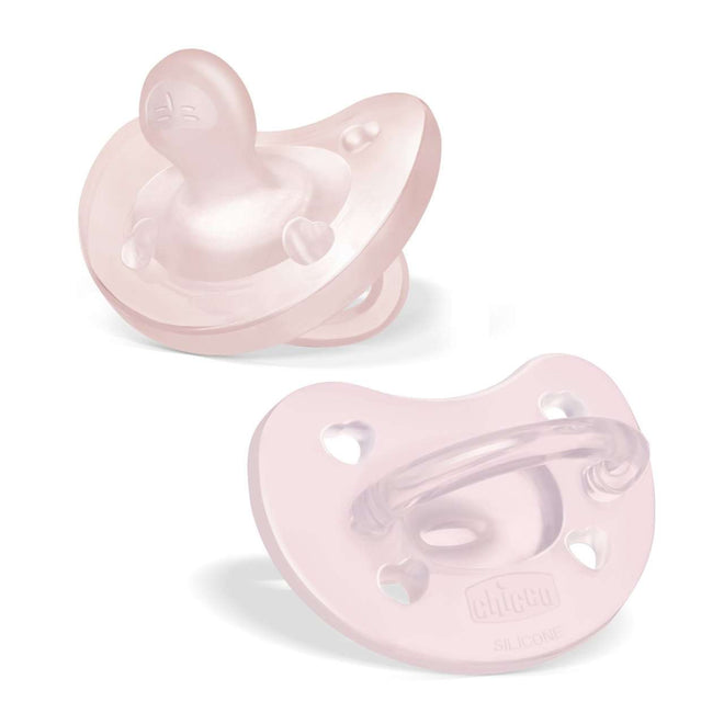 Chicco Chupeta Physio Soft  Rosa  2-6M (Pack Duplo)