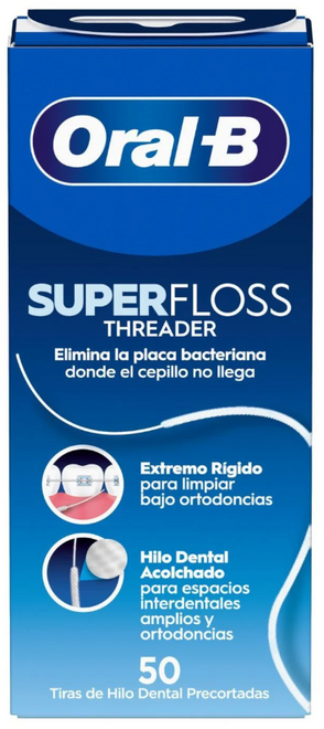 Oral-B Super Floss Threader Fio Dentário X50