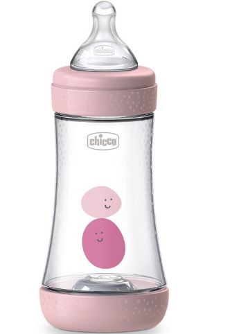 Chicco Biberão Perfect5 Fluxo Médio 2M+ 240ml Rosa