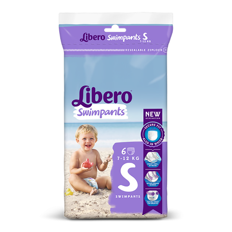 Libero Swimpants Fraldas 7/12Kg S 6 Unidades