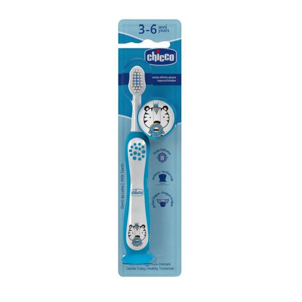 Chicco Escova de Dentes Tigre Azul Criança 3-6 anos