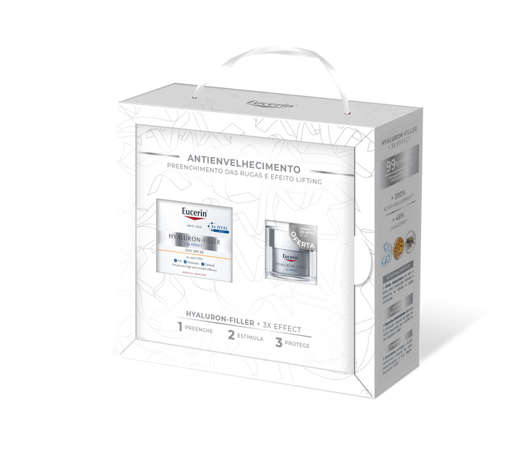 Eucerin Coffret Hyaluron-Filler 3x Effect Creme de Dia 50ml + Oferta Creme de Noite 20ml