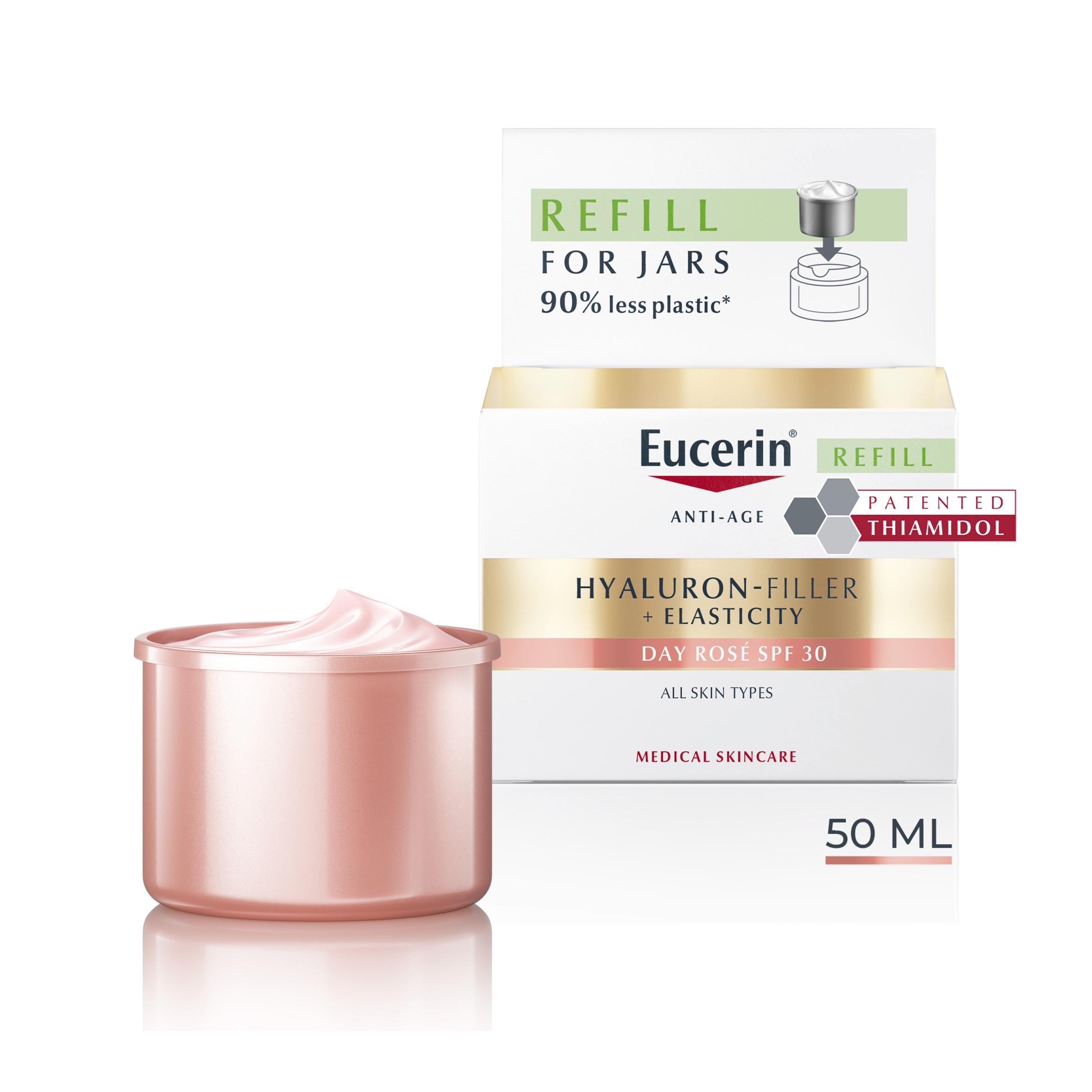 Eucerin Hyaluron-Filler + Elasticity Creme Dia Rose FPS30 Refill 50 mL