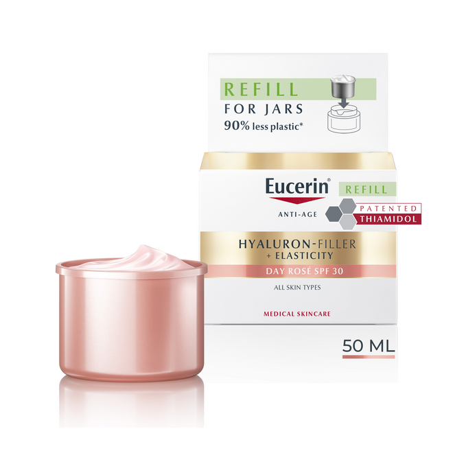 Eucerin Hyaluron-Filler + Elasticity Creme Dia Rose FPS30 Refill 50 mL