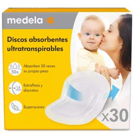 Medela Protetores de seio ultrarrespiráveis 30 unidades